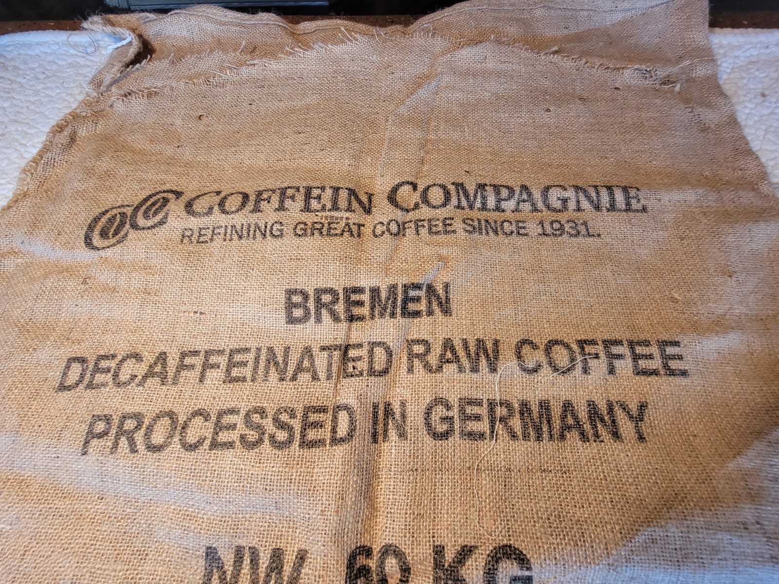 vintage burlap Coffee sack Large Clean vintage burlap Coffee sack Large Clean