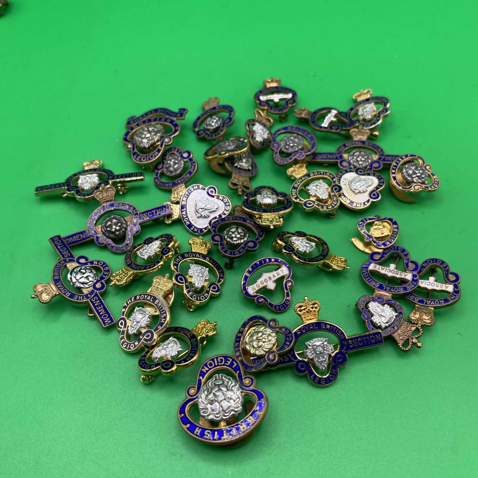 Collection Over 30 Vintage Royal British Legion Badges Collection Over 30 Vintage Royal British Legion Badges