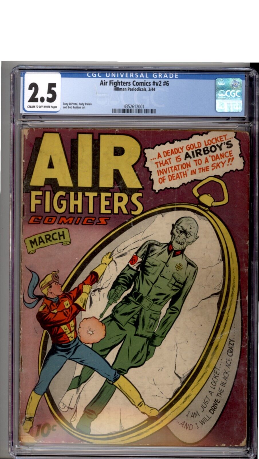 Air Fighters Comics v2 #6 CGC 2.5 Hillman Periodicals 1944