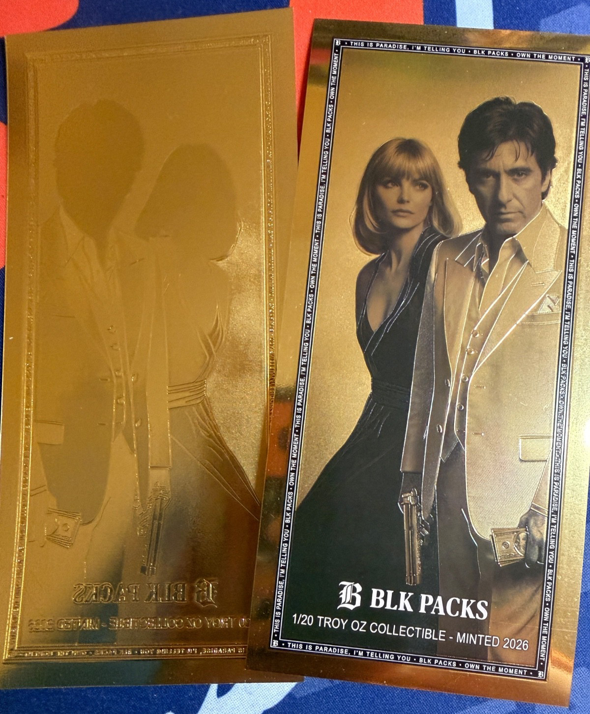 1 X GoldBack 24K Foil Note UNC, 1/20 Troy Oz, ScareFace BLK PACKS Sound Money 1 X GoldBack 24K Foil Note UNC, 1/20 Troy Oz, ScareFace BLK PACKS Sound Money