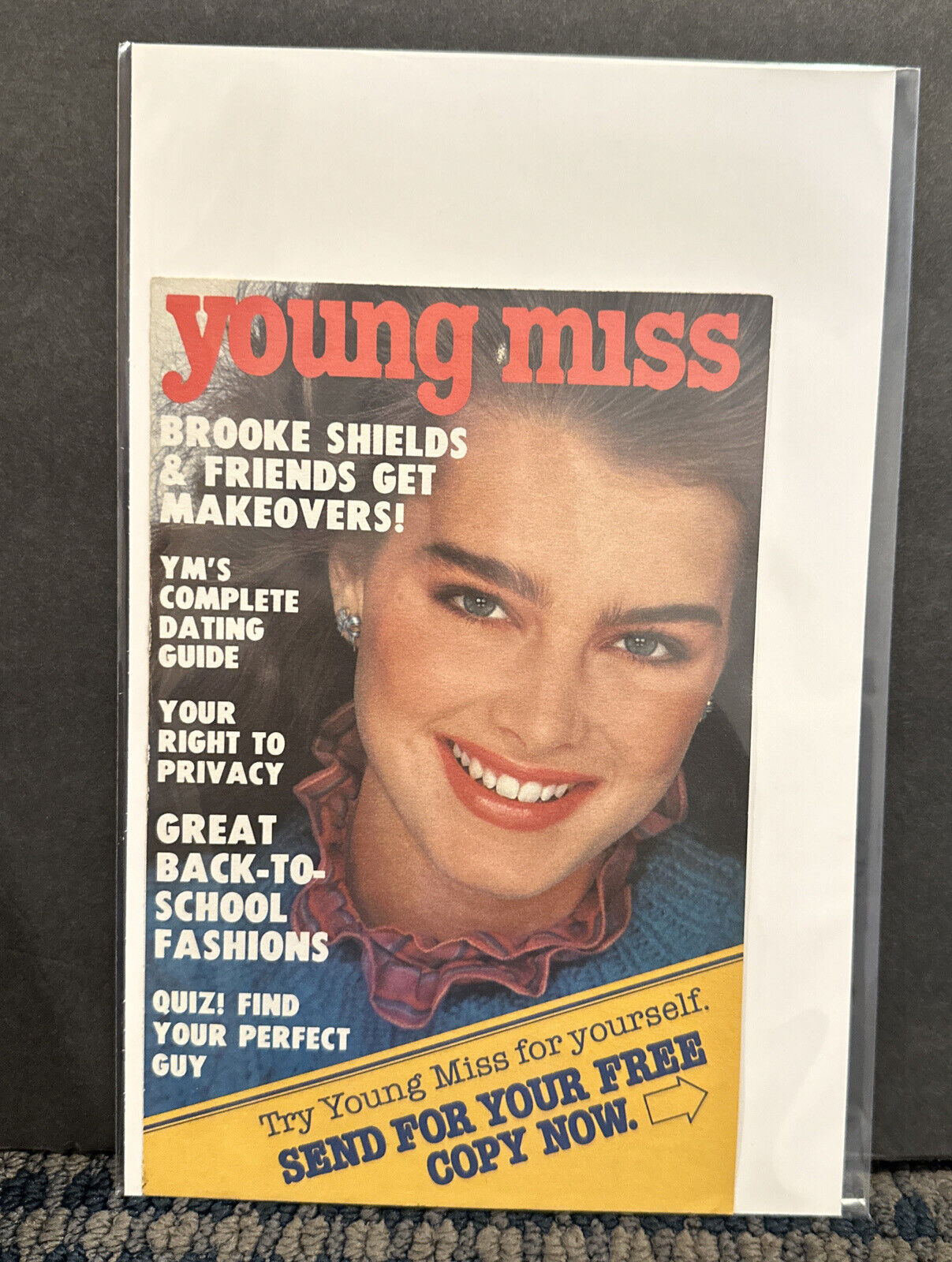 1983 Young Miss Magazine Promo/Insert Card, Brooke Shields (B1)-4