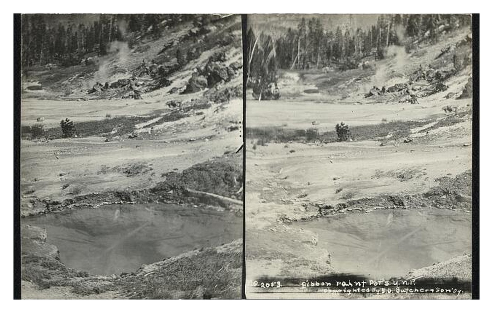 Yellowstone Gibbon Paint Pots Standard Postcard