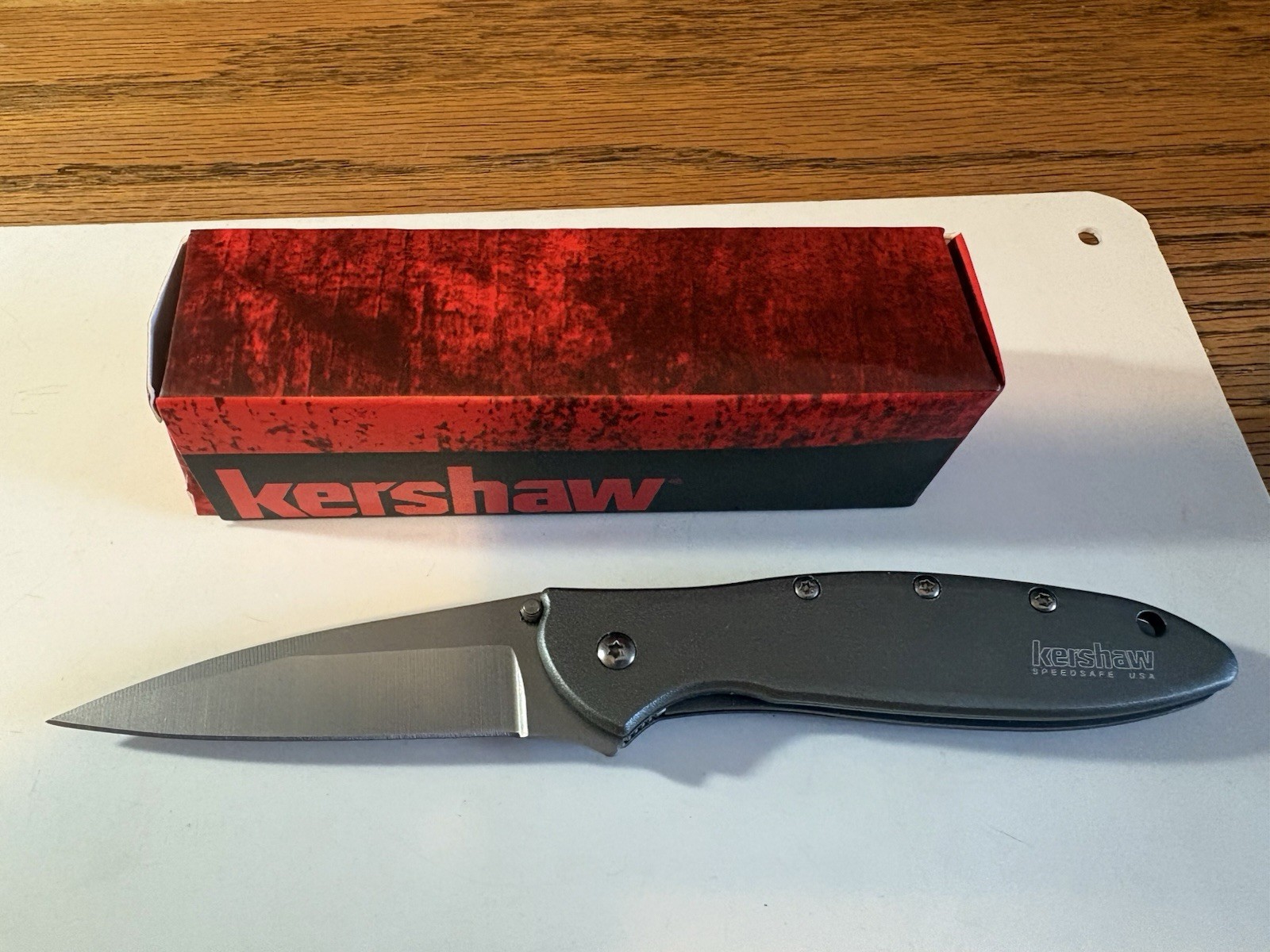 Kershaw Silver 1660 OL Folding Knife Ken Onion SpeedSafe MADE USA NIB Kershaw Silver 1660 OL Folding Knife Ken Onion SpeedSafe MADE USA NIB