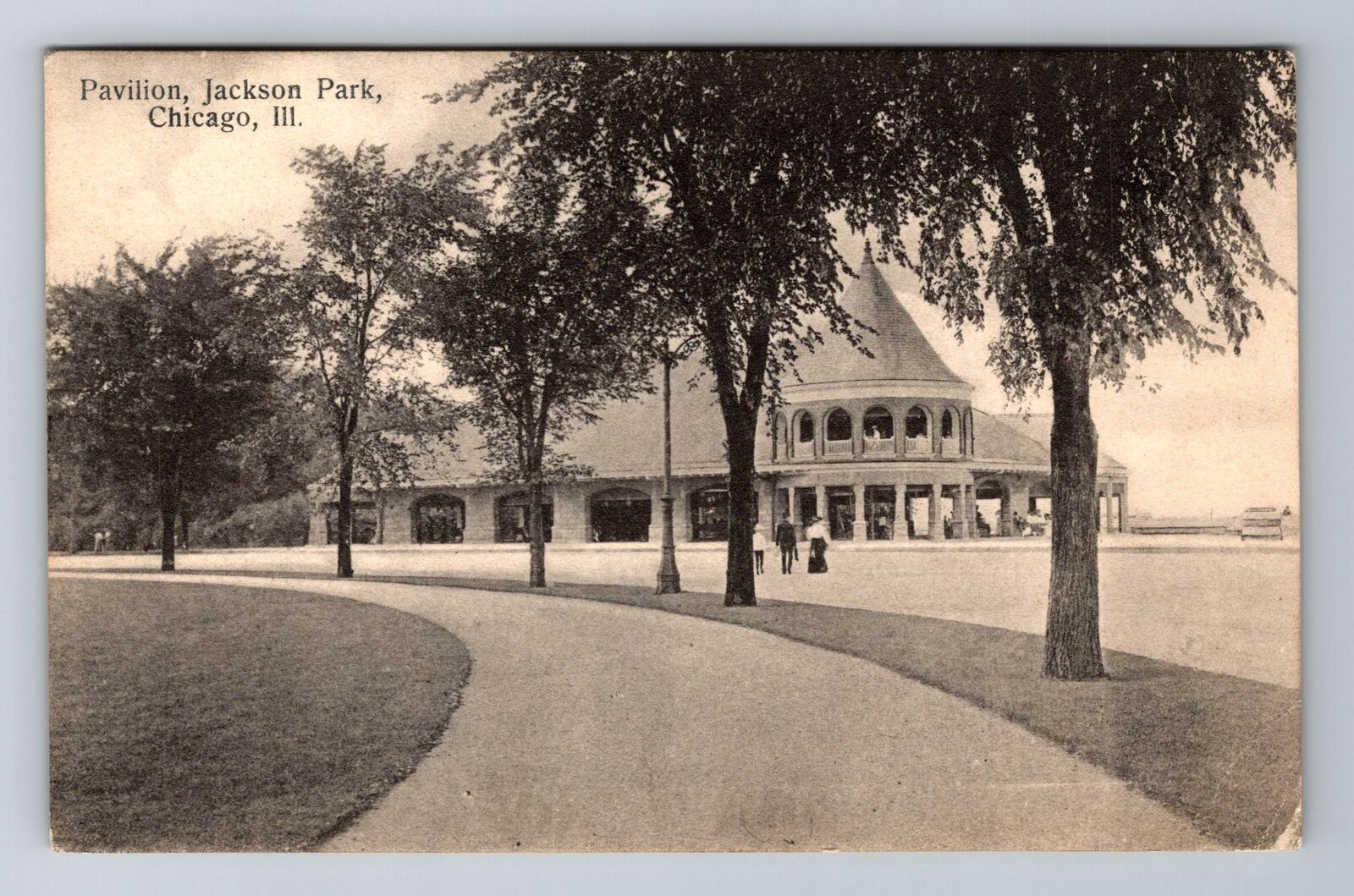 Chicago Il-Illinois, Jackson Park Pavilion, Antique Vintage Souvenir Postcard