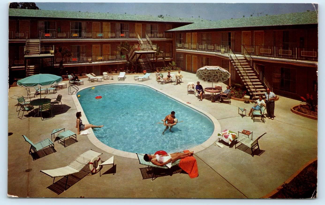 INGLEWOOD, CA California ~ PARK-HILLCREST MOTEL 1970 Roadside Postcard