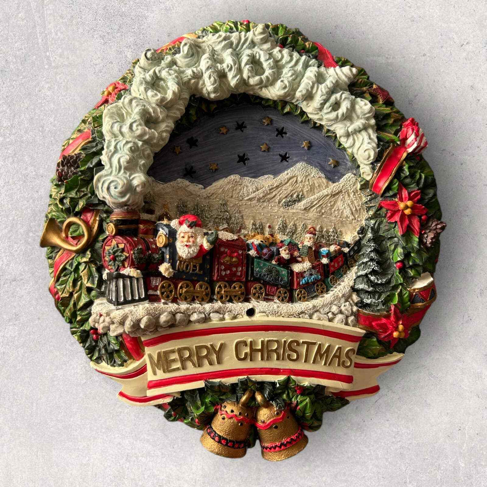 Vintage Great American Fun Corp Christmas Wreath train. Motion-sensor Activated 
