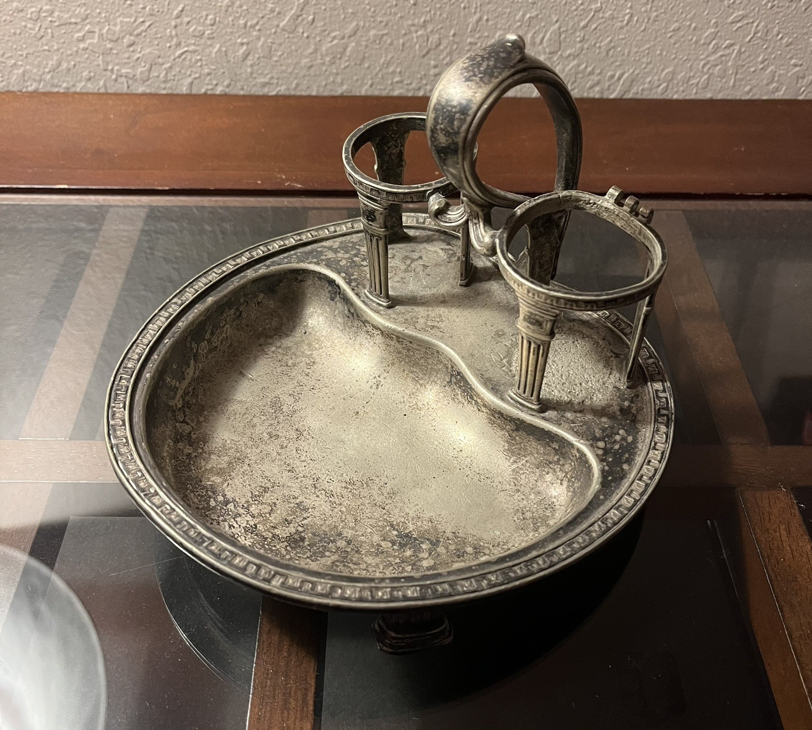Vintage International Silver Co Mayfair Hotel Silver Soldered Ashtray St Louis