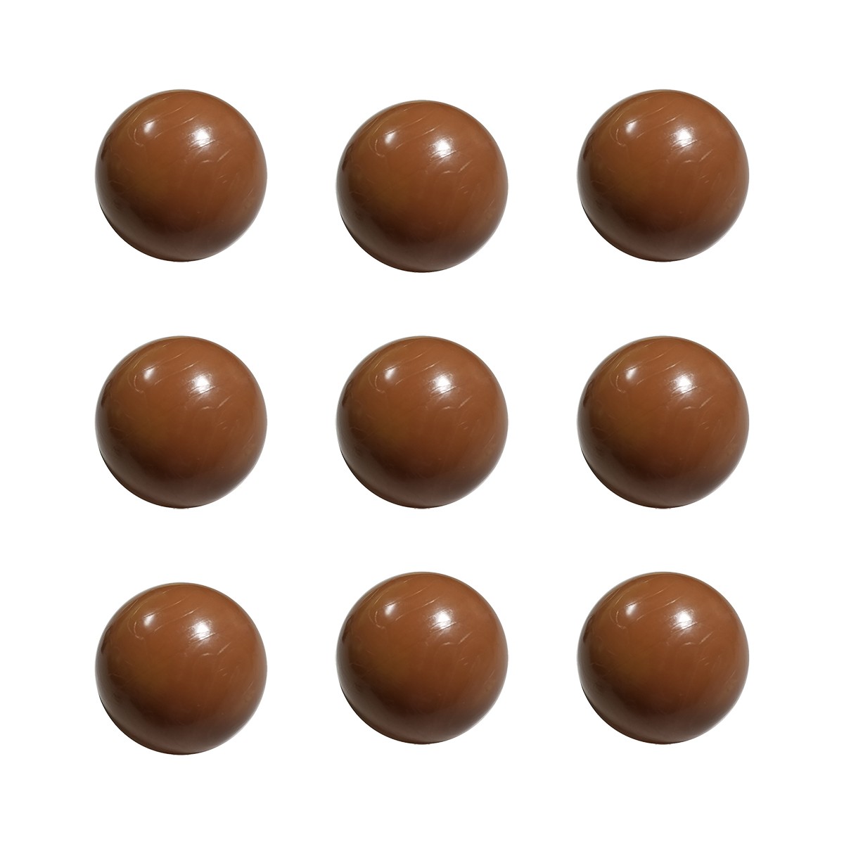 Complete Set of 9 Brown Replacement Skee Balls Complete Set of 9 Brown Replacement Skee Balls