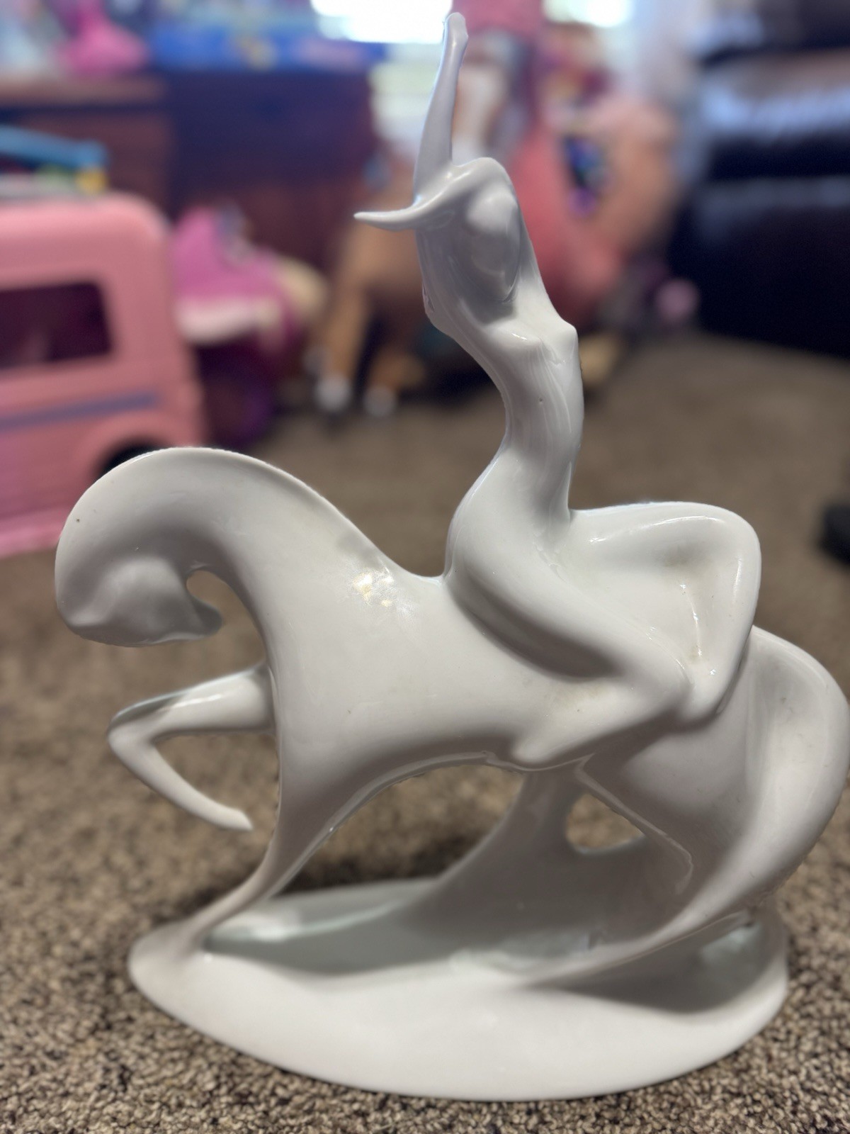 1960's Large Royal Dux Jaroslav Jezek Porcelain Lady Godiva Woman On Horse 1960's Large Royal Dux Jaroslav Jezek Porcelain Lady Godiva Woman On Horse