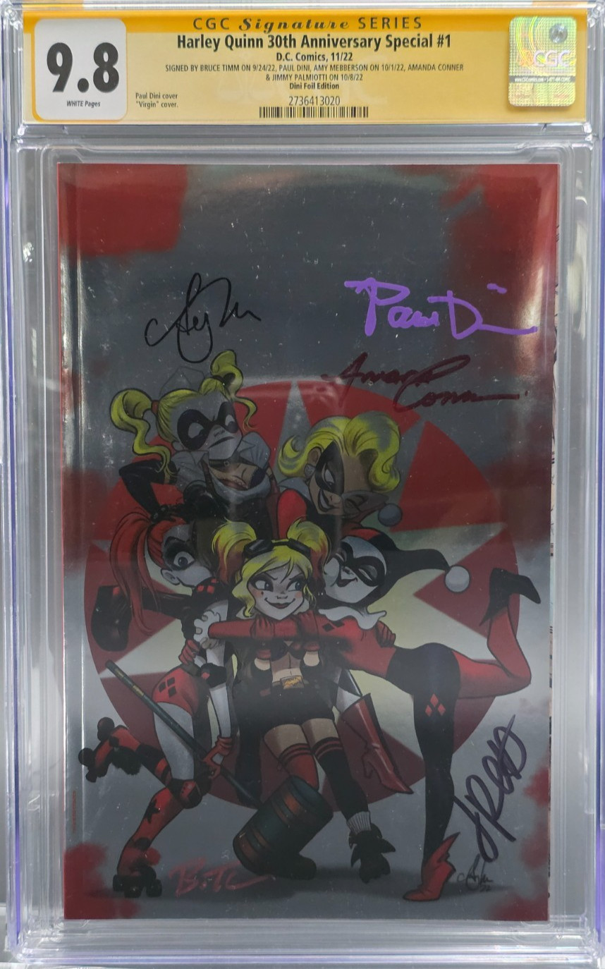 🔥Harley Quinn 30th Anniv #1 CGC 9.8 SS 5-Sign: Dini, Timm, Conner & Palmiotti🔥