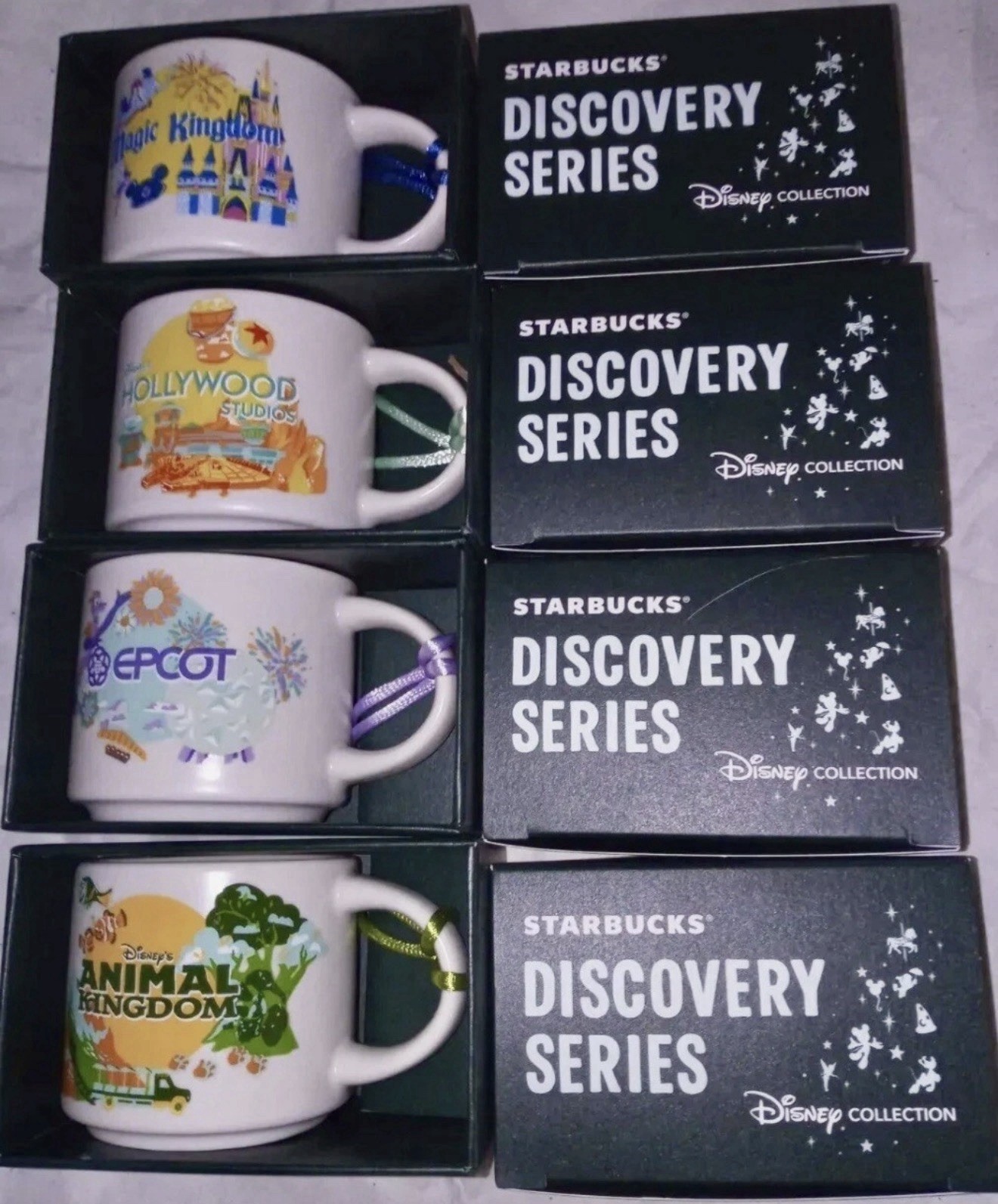 2024 Disney Starbucks Ornaments Discovery Series Epcot Magic HS AK 2oz BUNDLE 4 2024 Disney Starbucks Ornaments Discovery Series Epcot Magic HS AK 2oz BUNDLE 4