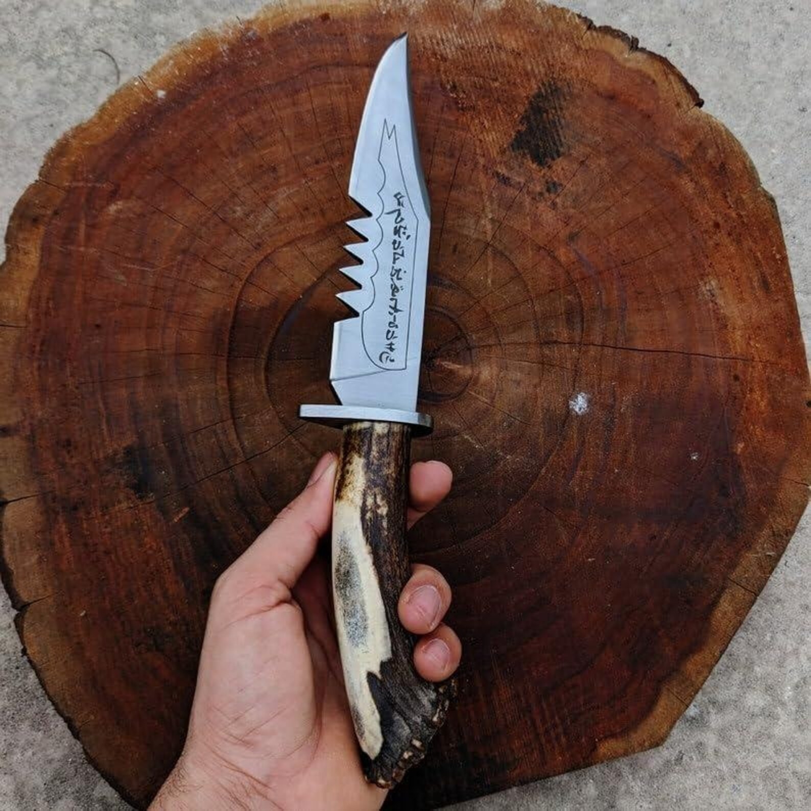 Famous Supernatural Ruby's Demon Replica Handmade Knife,Stag Antler Handle,Cover