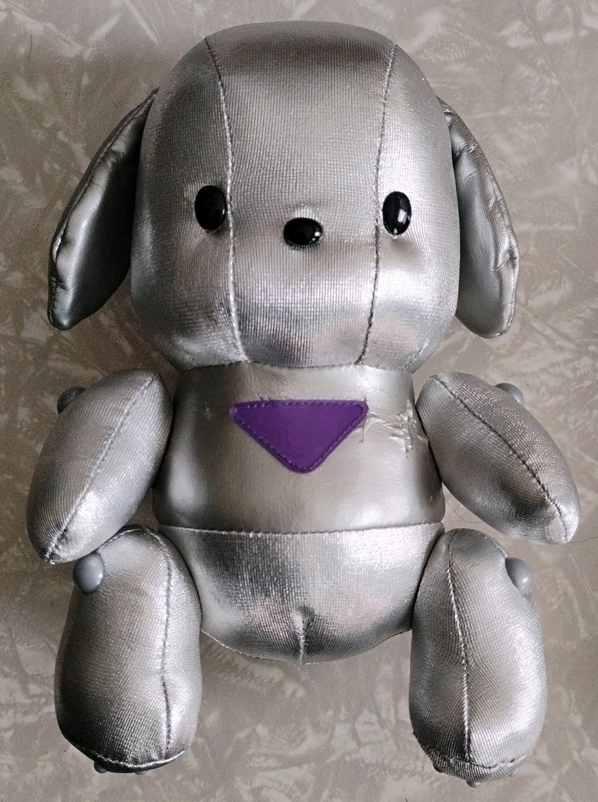 8in Y2K 2000 Sanrio Pochacco Silver Robot Dog Plush Stuffed Animal 8in Y2K 2000 Sanrio Pochacco Silver Robot Dog Plush Stuffed Animal