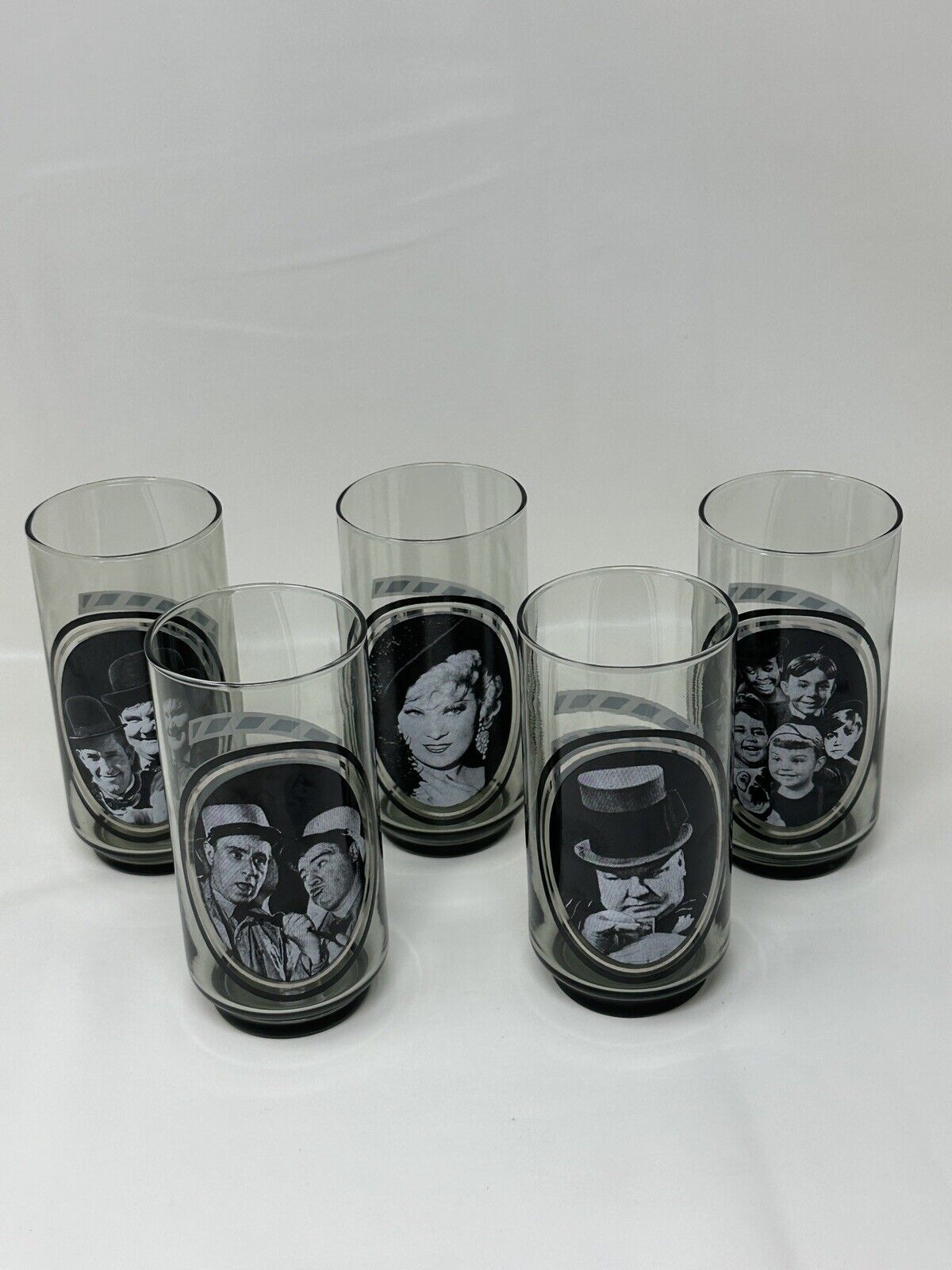 1979 ARBY’S Collector Series Movie Star Glasses All Different ~ Set Of 5 VTG