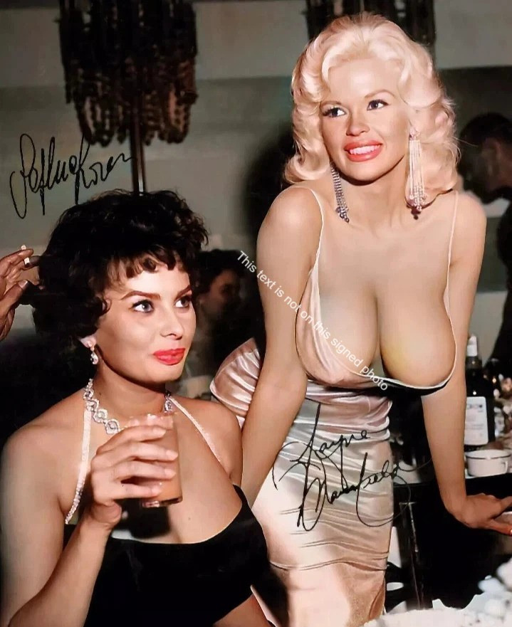 Sophia Loren Jayne Mansfield Signed Autograph 8x10 Photo Hollywood Actress HD182 Sophia Loren Jayne Mansfield Signed Autograph 8x10 Photo Hollywood Actress HD182