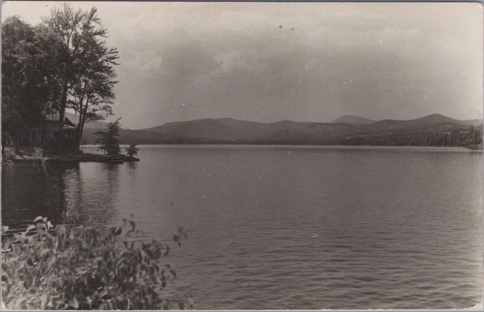 Wilson Lake Wilton Maine 1955 RPPC Photo Postcard