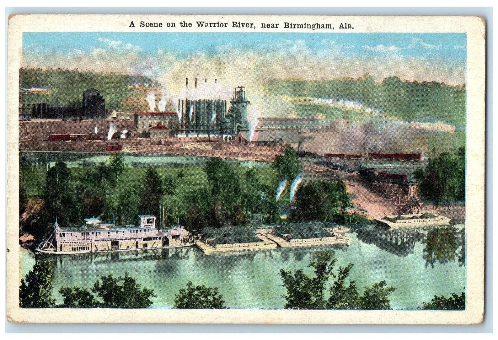 c1910's A Scene On The Warrior River Near Birmingham Alabama AL Antique Postcard