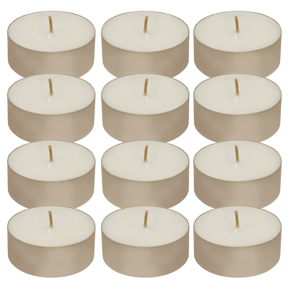 LumaBase Extra Large Tea Light Candles - Set of 12, White LumaBase Extra Large Tea Light Candles - Set of 12, White