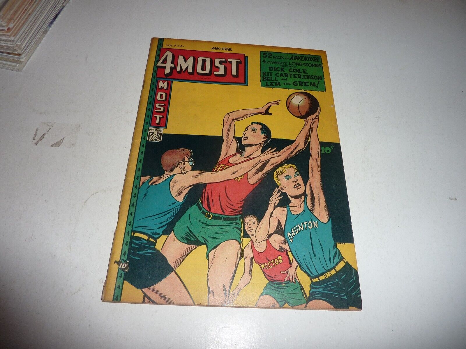 4MOST Vol. 7 #1 Novelty Press 1948 DICK COLE Golden Age Basketball Cover VG 4.0