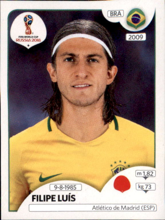 2018 Panini World Cup Russia - Sticker 358 - Filipe Luís - Brazil