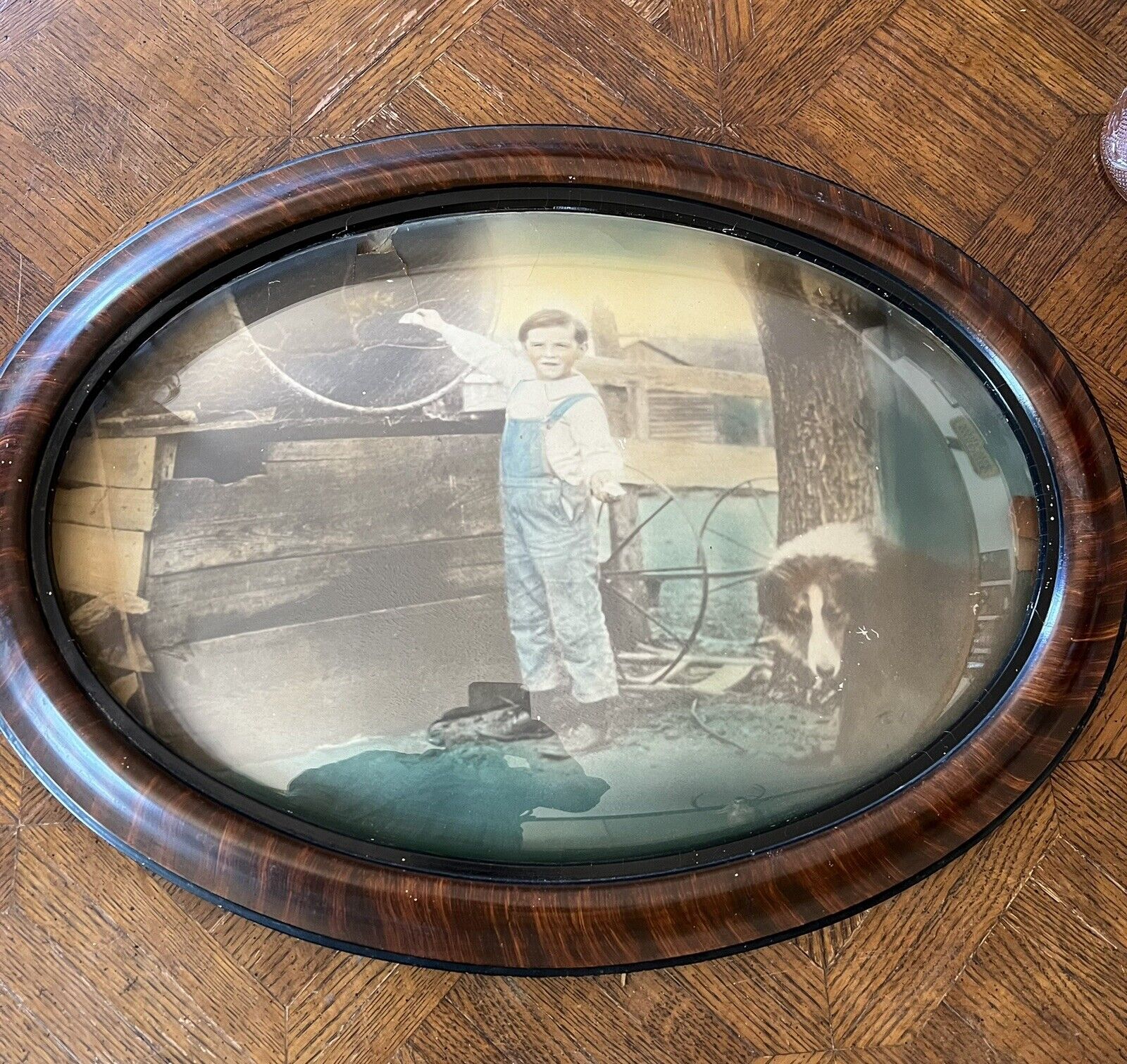 Vintage Framed Oval Portrait 
