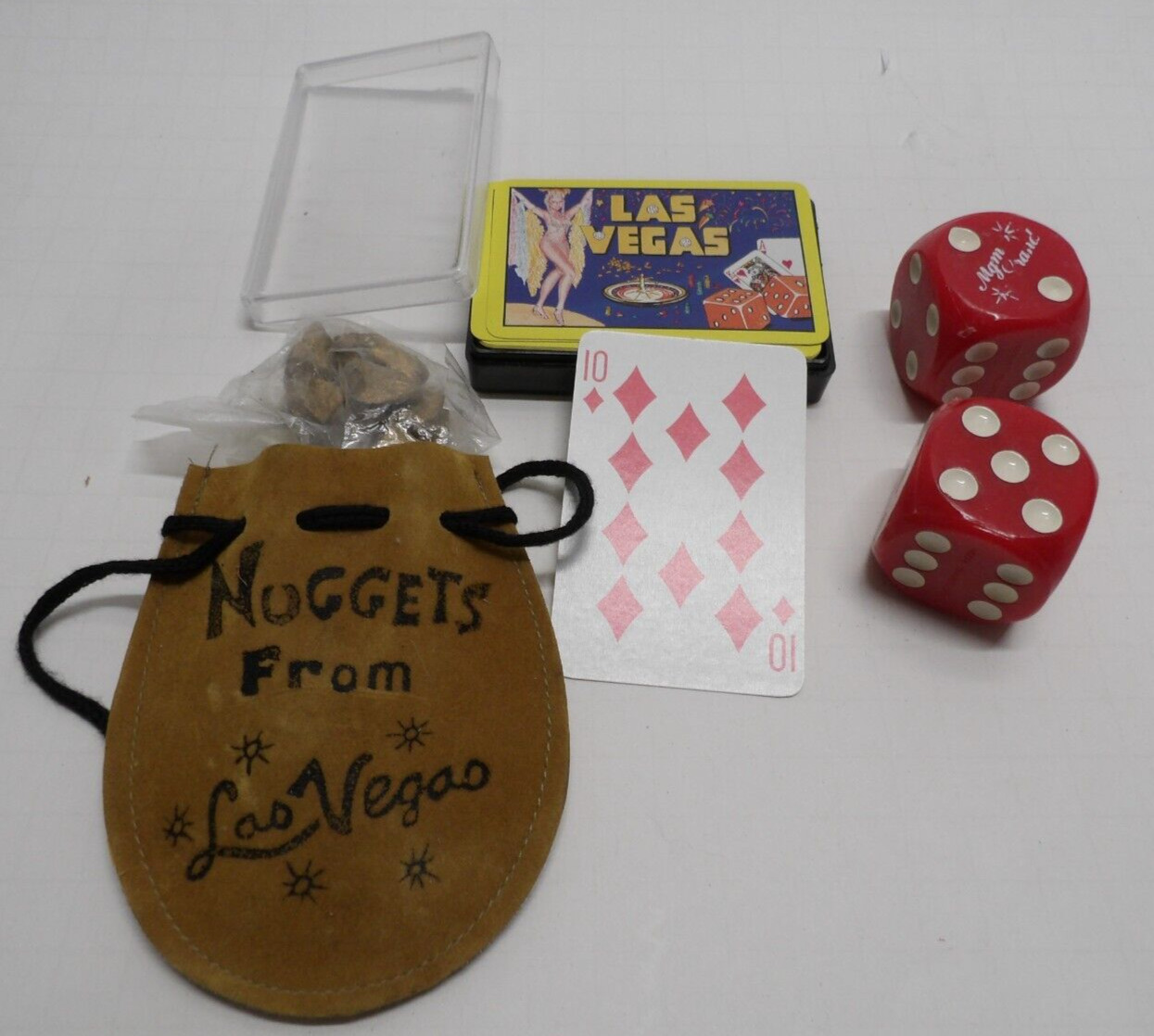 Vintage Las Vegas Souvenirs Dice Cards Nuggets