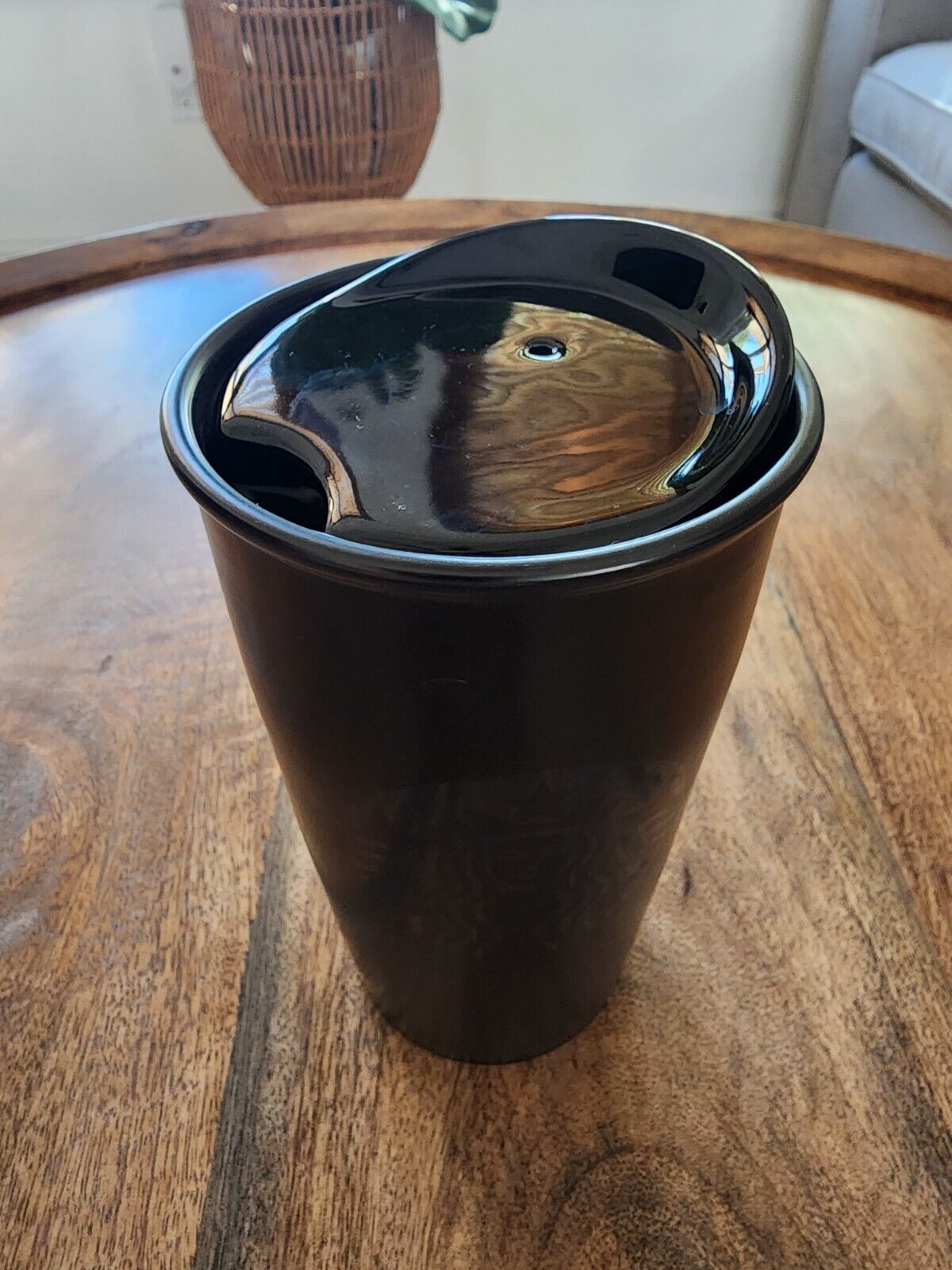 RARE 2015 Starbucks Coffee Ceramic Matte Black Coffee Cup Tea Mug Tumbler 12oz