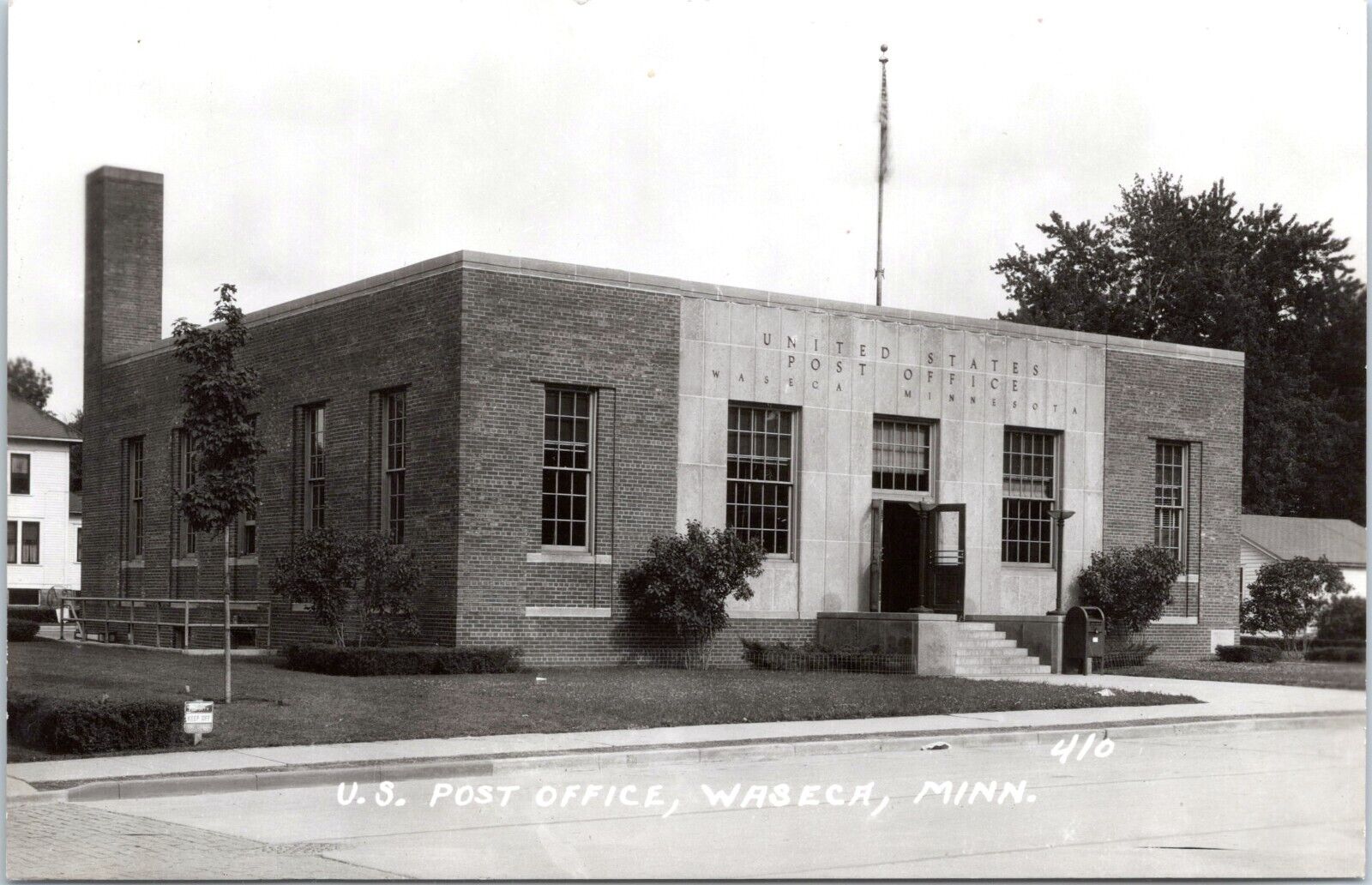 RPPC US Post Office, Waseca, Minnesota - c1950s Photo Postcard