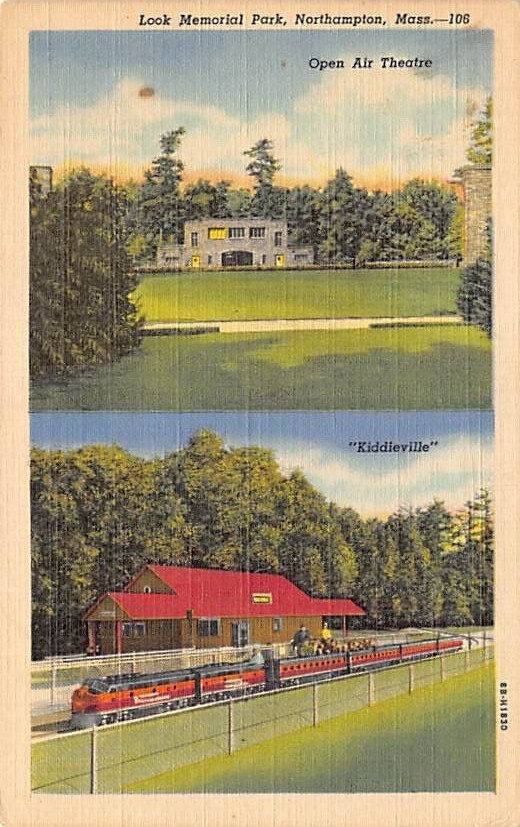 Postcard MA: Look Memorial Park, Theater & Kiddieville, Northampton, 1940's Postcard MA: Look Memorial Park, Theater & Kiddieville, Northampton, 1940's