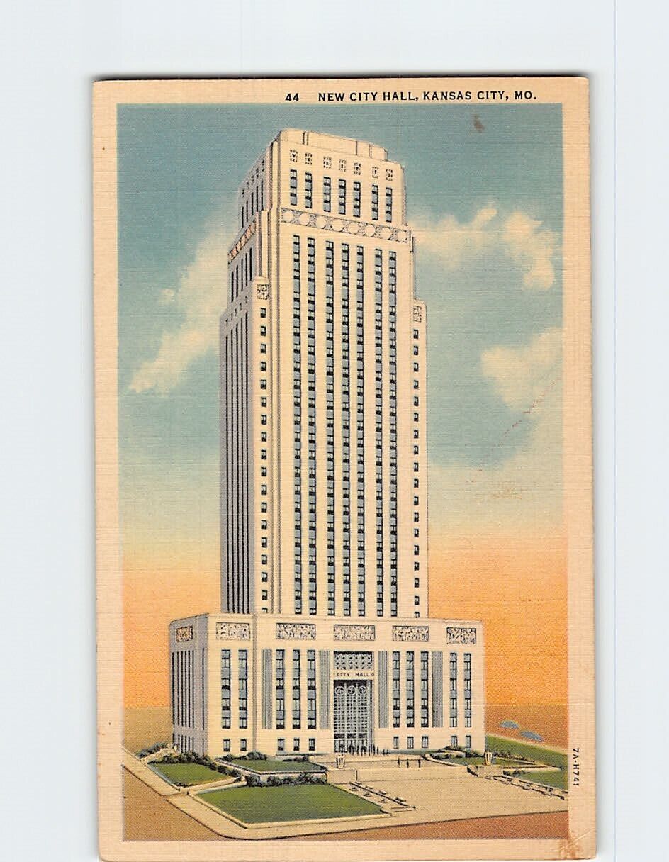 Postcard New City Hall Kansas City Missouri USA