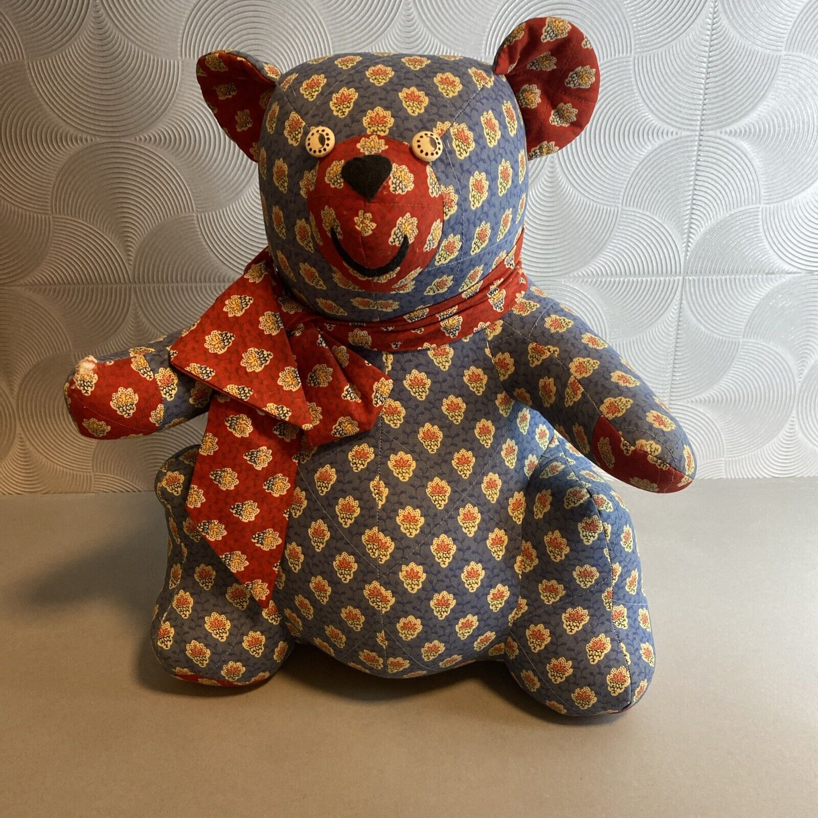 Vintage Fabric Teddy Bear 16” Plush