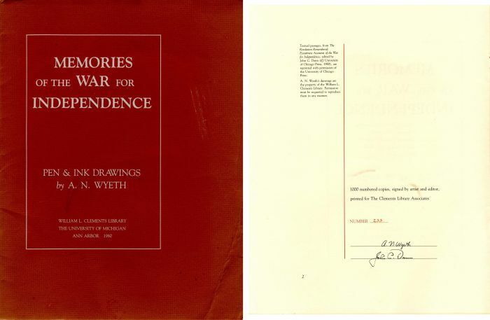 Booklet signed by A.N. Wyeth - Autographs of Famous People