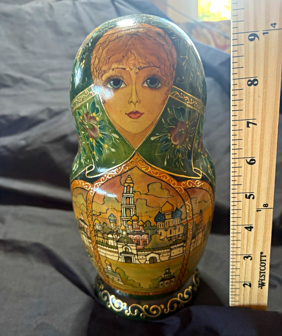Hand-Painted Handmade Russian Matryoshka Nesting Dolls Set of 10 Signed