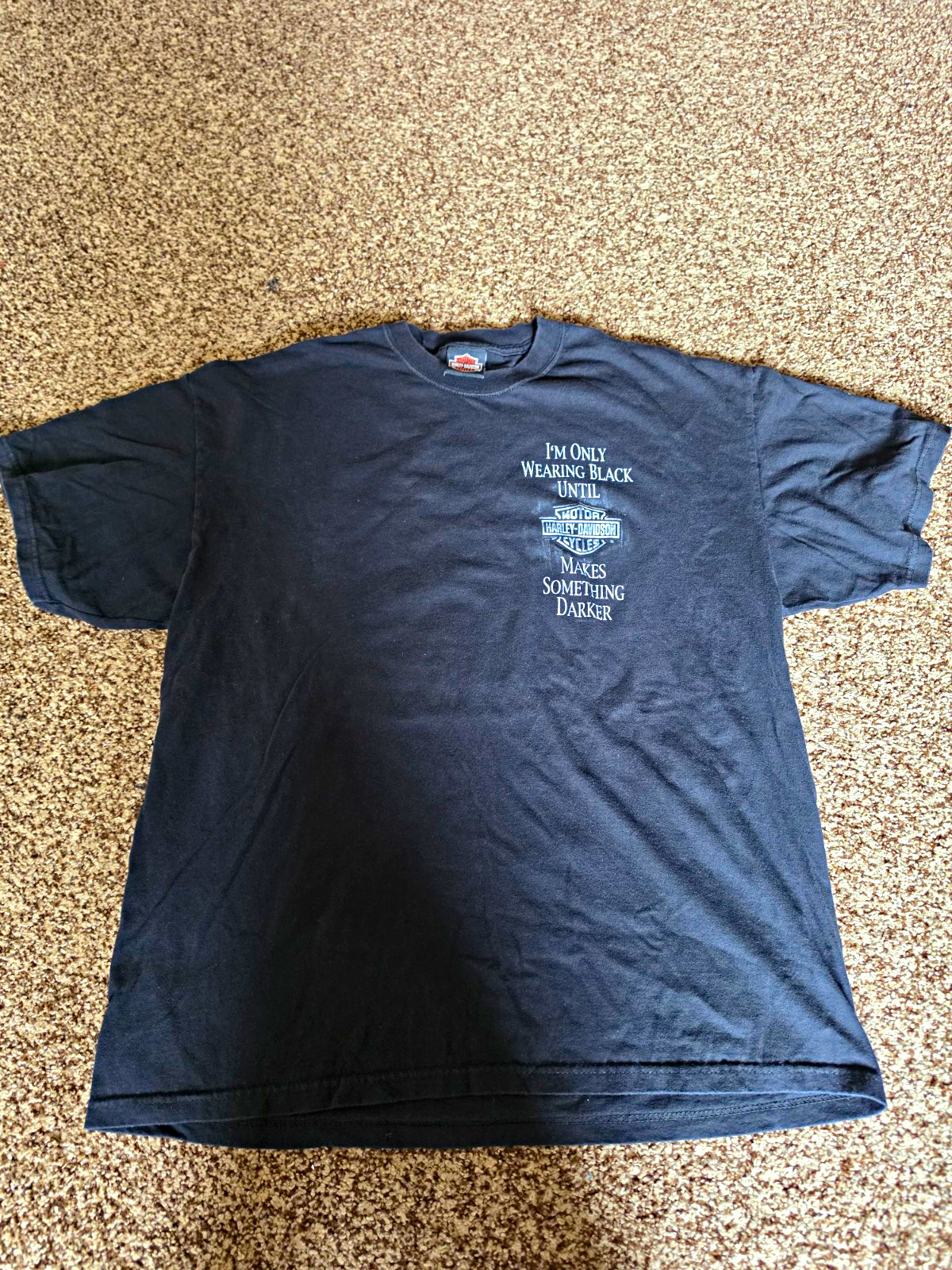 Vtg Harley Davidson Men's XL I'm Only Wearing Black Until... ST.Joseph MO