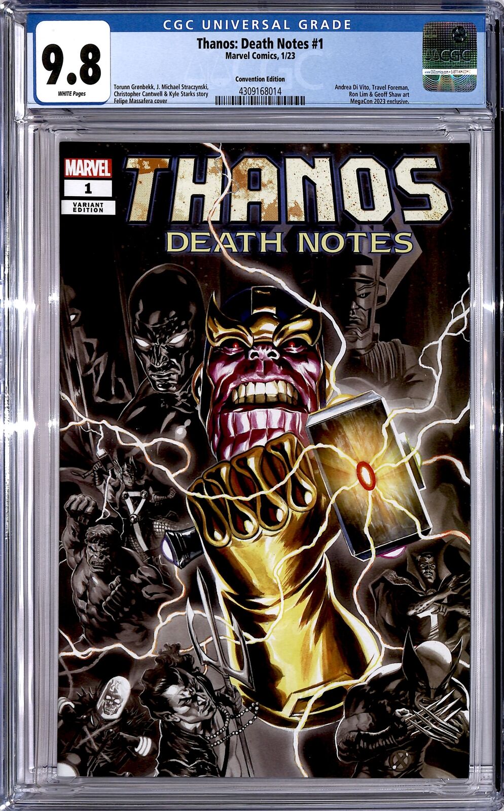 2023-24 Marvel Comics Thanos: Death Notes Megacon Exclusive CGC 9.8 #1