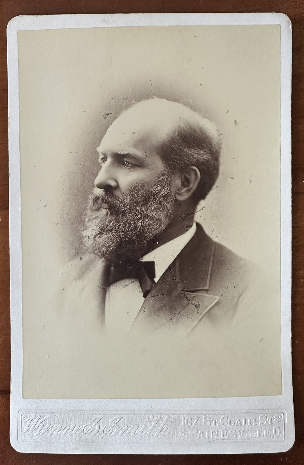 President Garfield Cabinet Card Photo Original Antique Political Ohio Studio