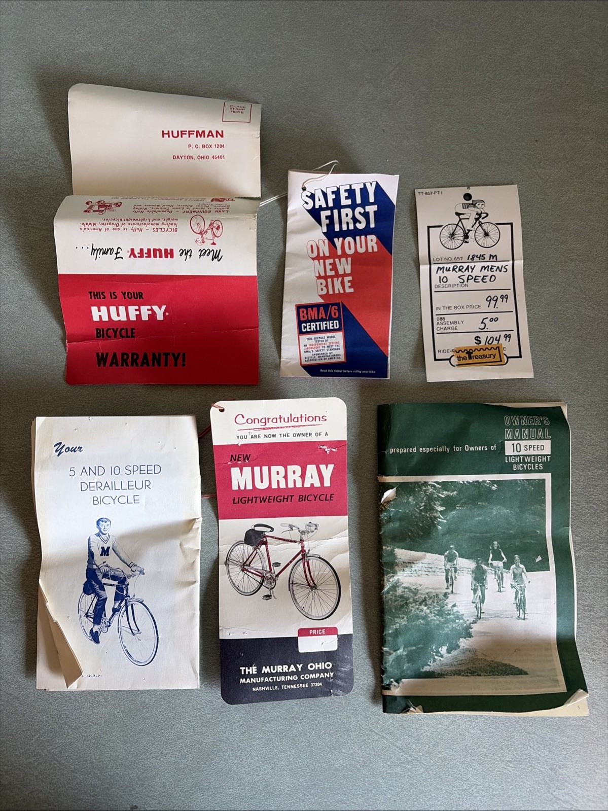 Vintage Bicycle Paperwork