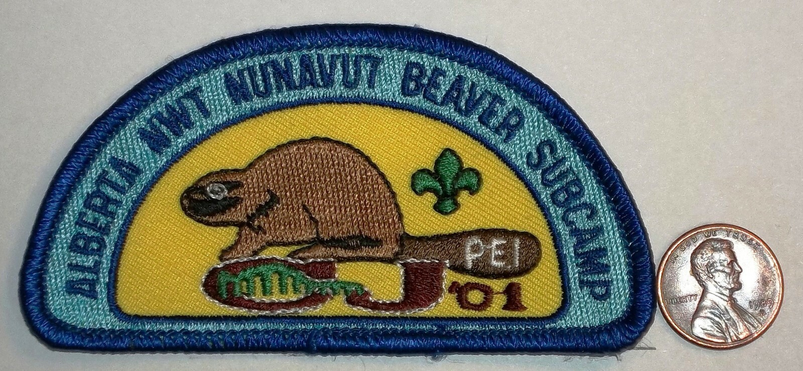 BSA BSC 2001 CANADIAN JAMBOREE ALBERTA NWT NUNAVUT BEAVER SUBCAMP P.E.I.PATCH BSA BSC 2001 CANADIAN JAMBOREE ALBERTA NWT NUNAVUT BEAVER SUBCAMP P.E.I.PATCH