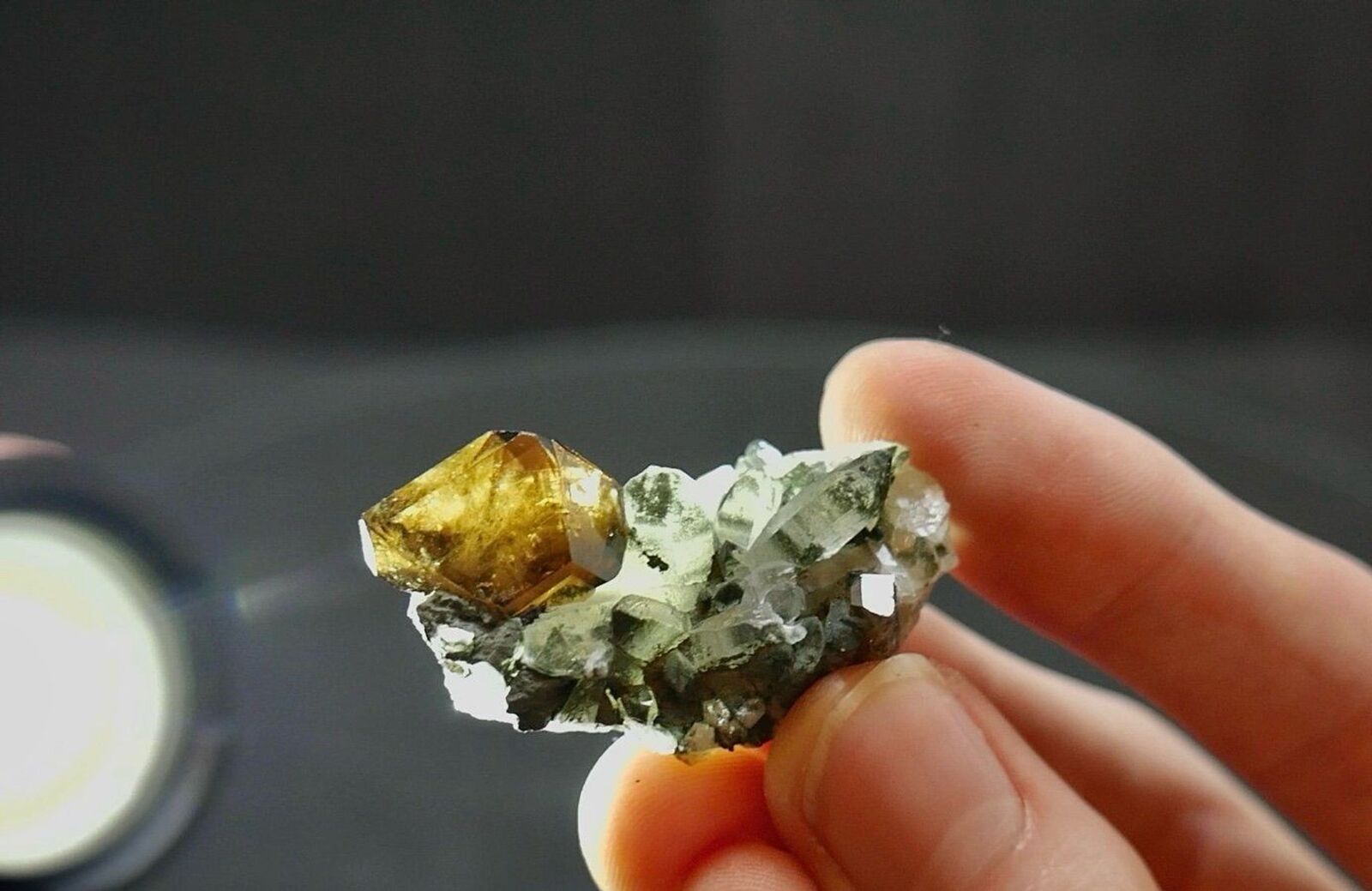 GEM Cassiterite on Quartz - Amo Tin Deposit, Yunnan, China