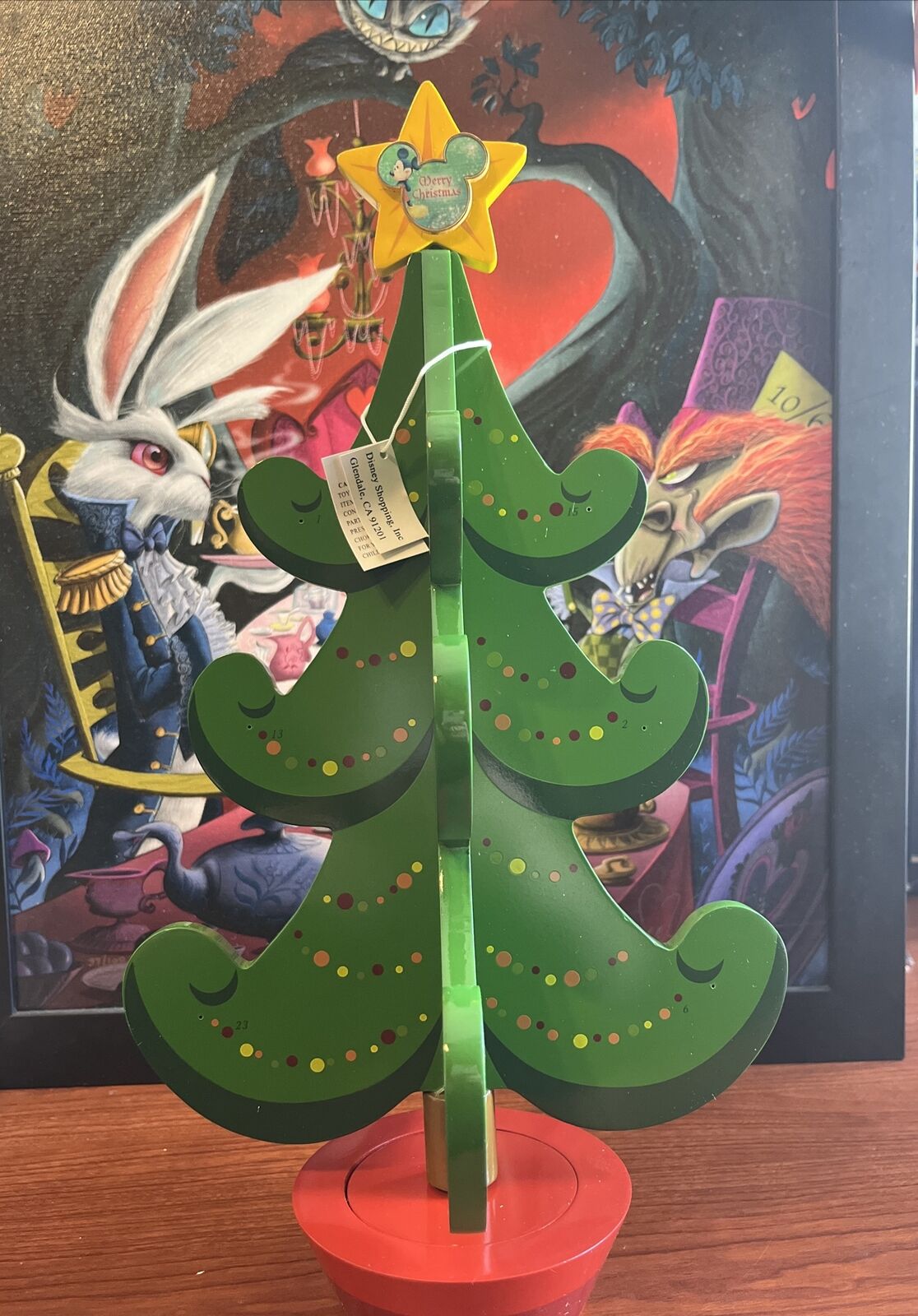 Rare Disney Christmas Music Box Advent Pin Tree Includes All 25 Advent LE 1000