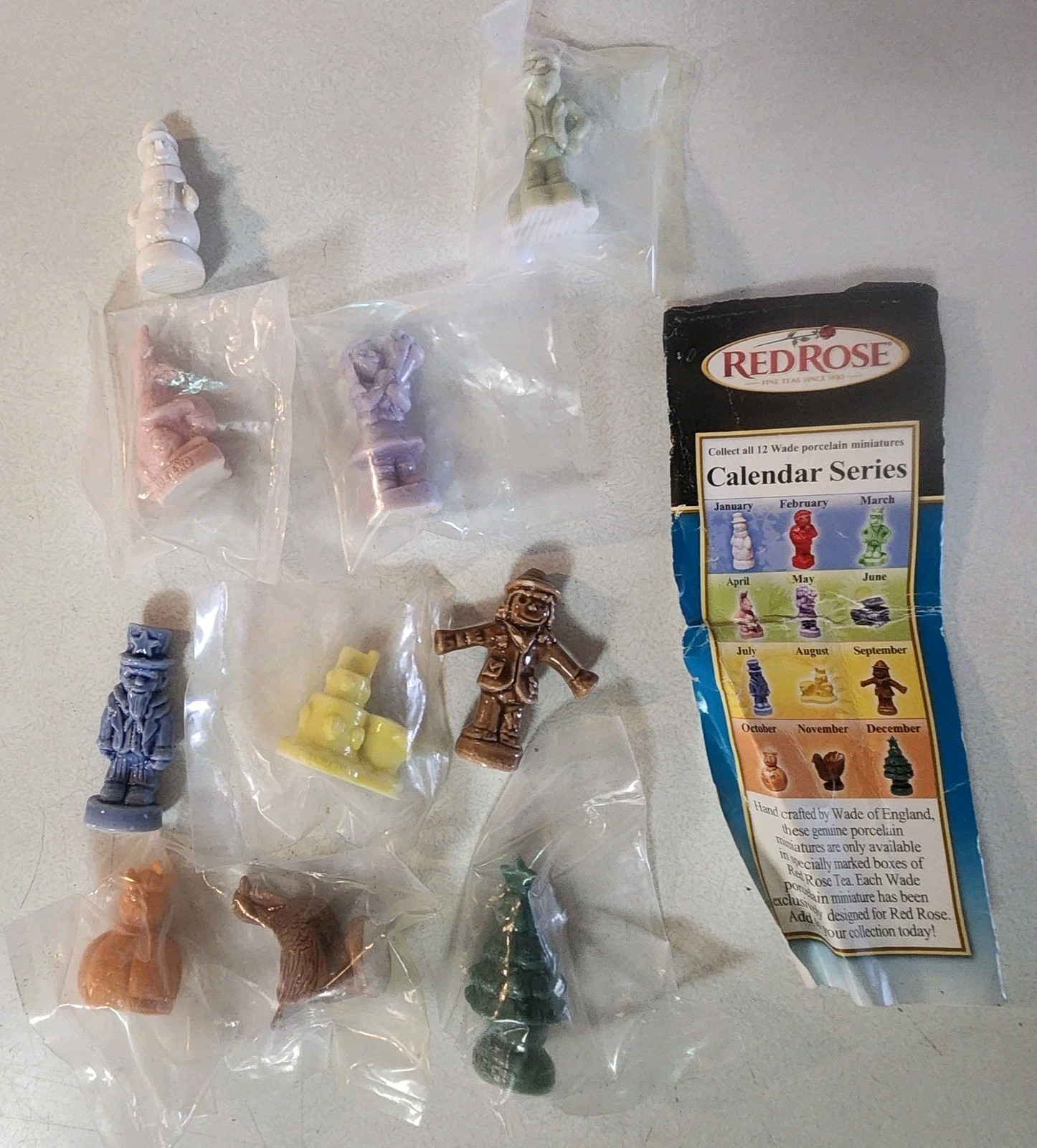 Wade Mint Starter Set, Calendar Series (10/12) Figurines W/7 Sealed NIP w/ Guide