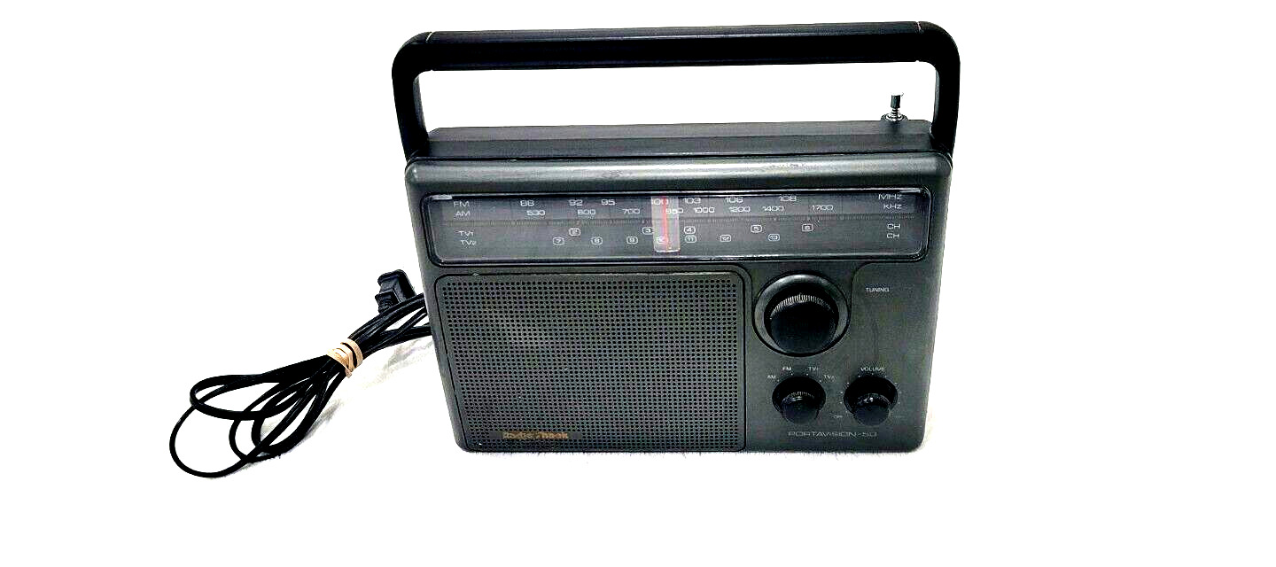 Vintage Radio Shack Portavision-50 AM/FM Radio-TV1 TV2 CH2-CH6 Free Fast Shippin