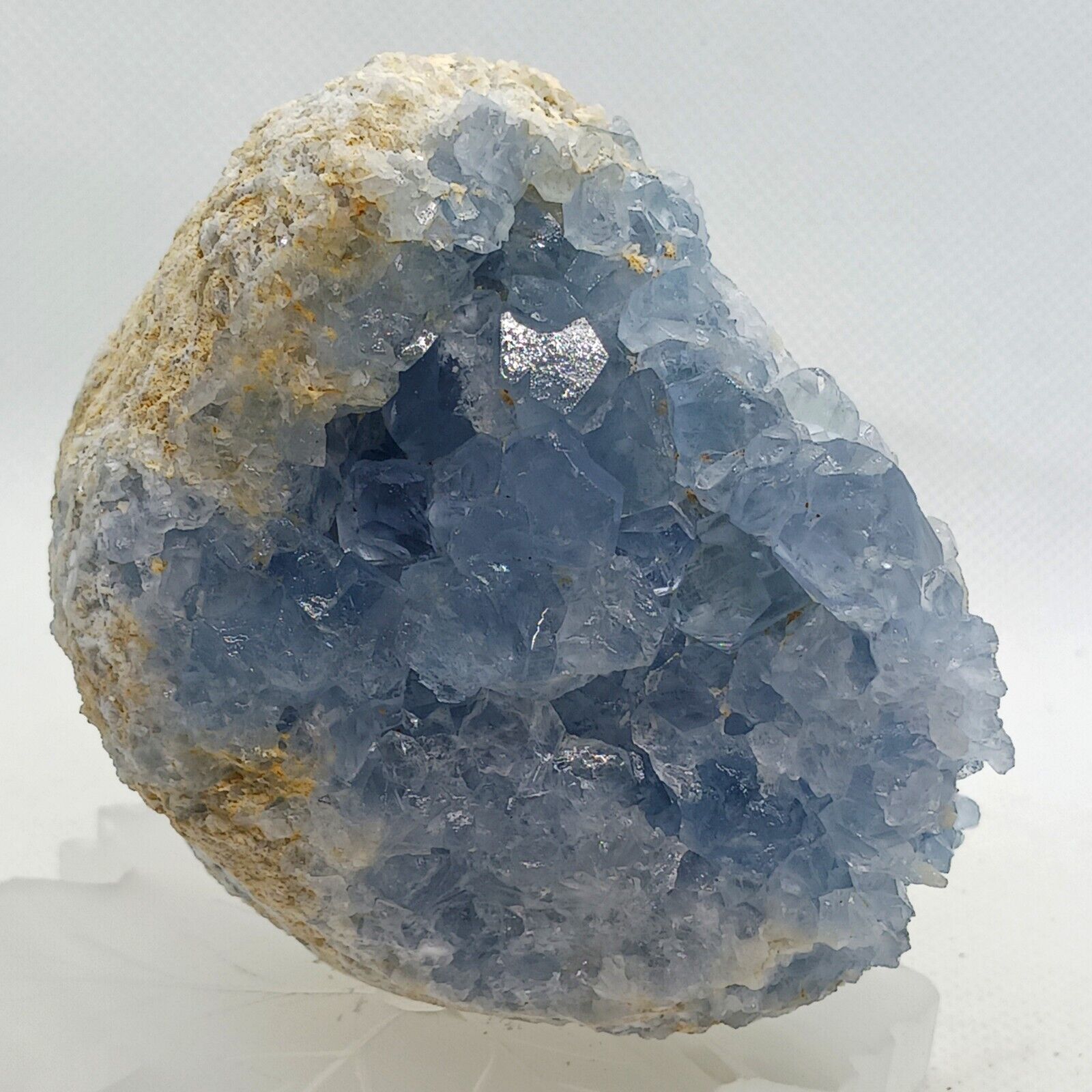 Large Celestite Crystal Geode Natural Sky Blue Celestite Cluster Stone 