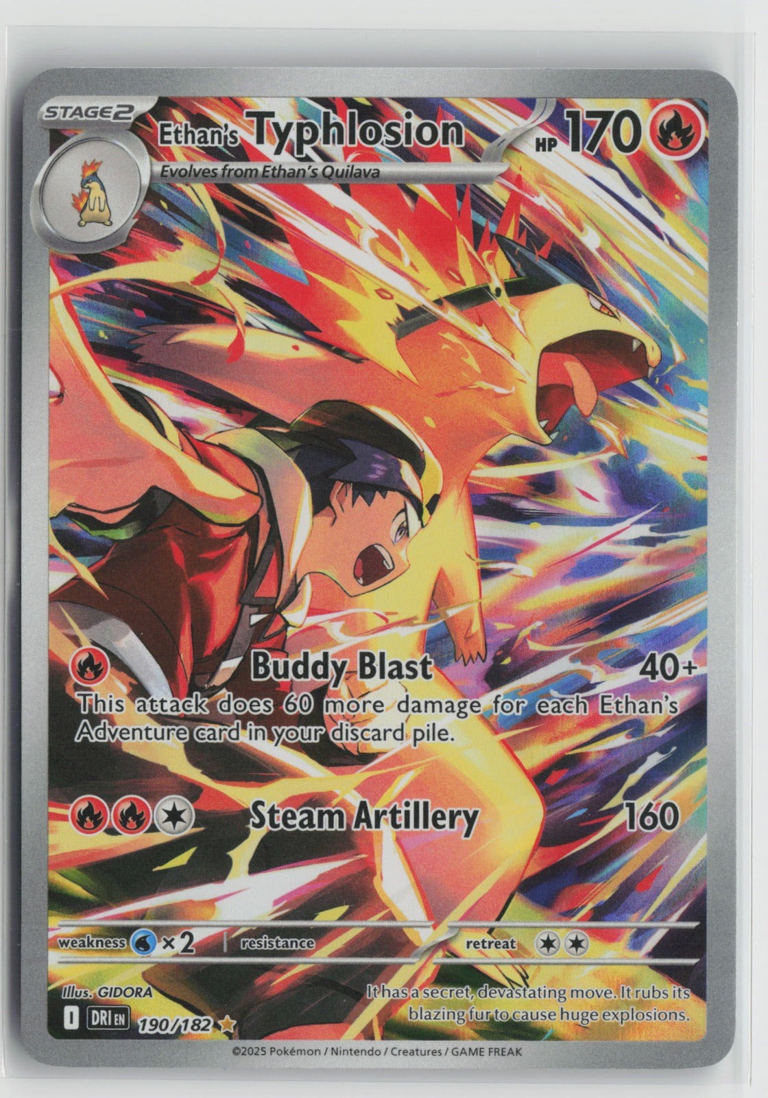 Ethan's Typhlosion - Illustration Rare Holo DRI 190/182 NM
