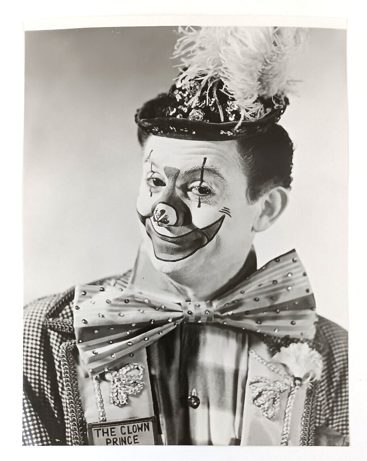 1950s The Clown Prince Funny Circus Promo Headshot Performer Vintage Photo 1950s The Clown Prince Funny Circus Promo Headshot Performer Vintage Photo