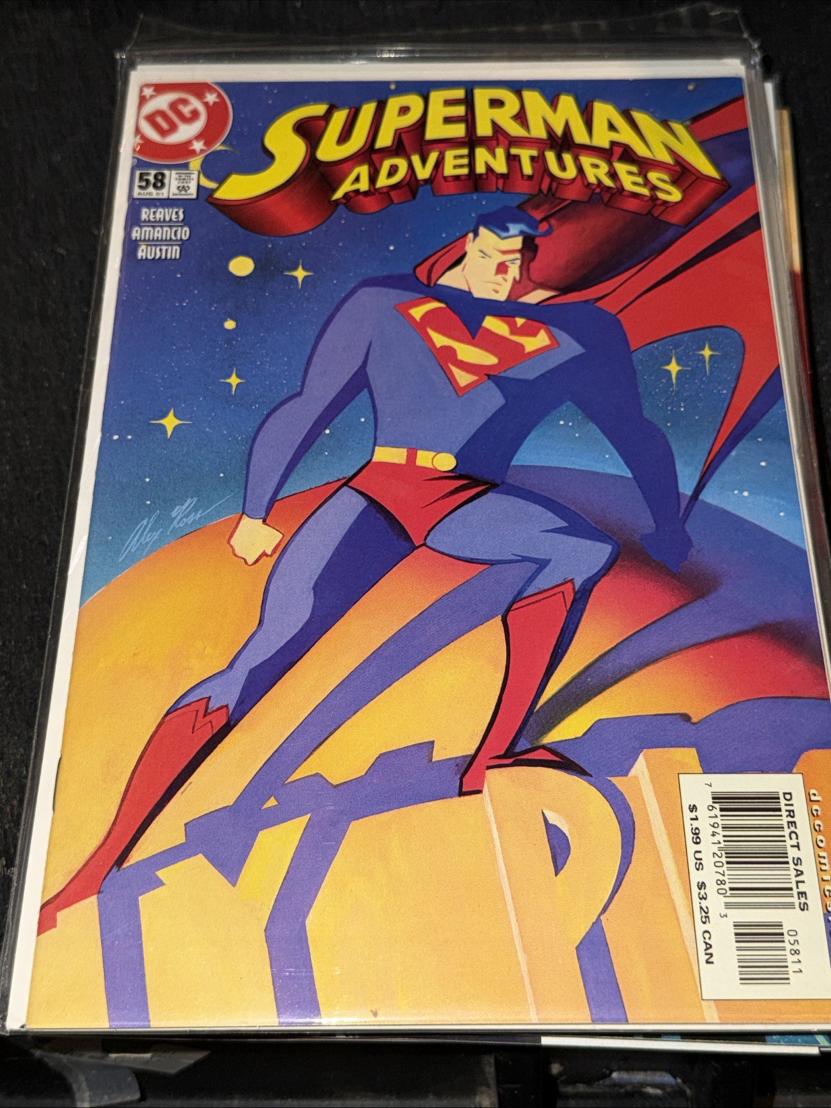Superman Adventures #58 DC Comics 2001 Alex Ross Cover Low Print Run