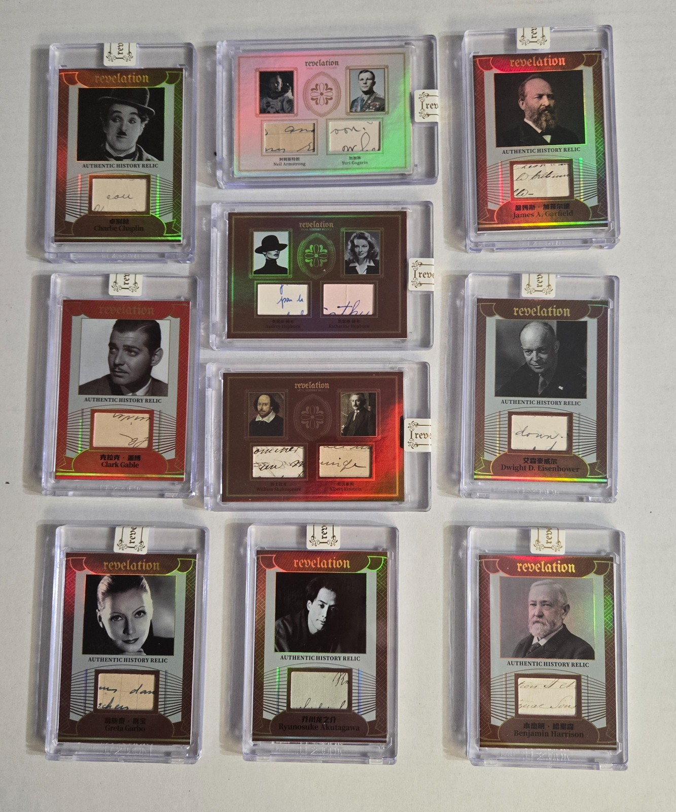 Lot of 10 2025 Eternal Revelation Authentic History Relic Cards Famous Figures