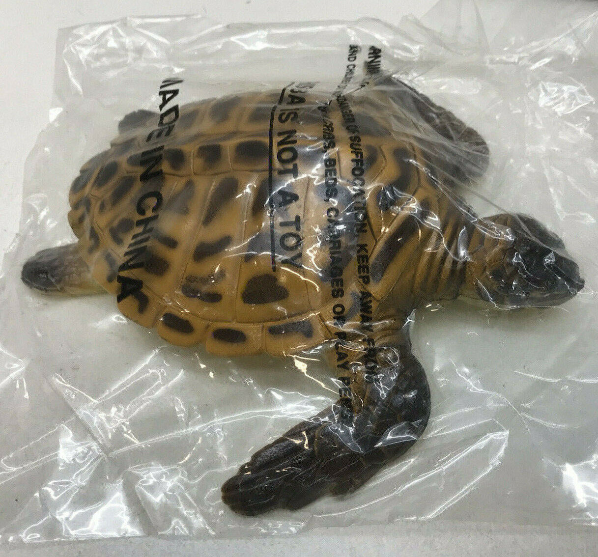 Vintage Larami Plastic Rubber 7” Sea Turtle Figure Toy Reptile Ocean Play