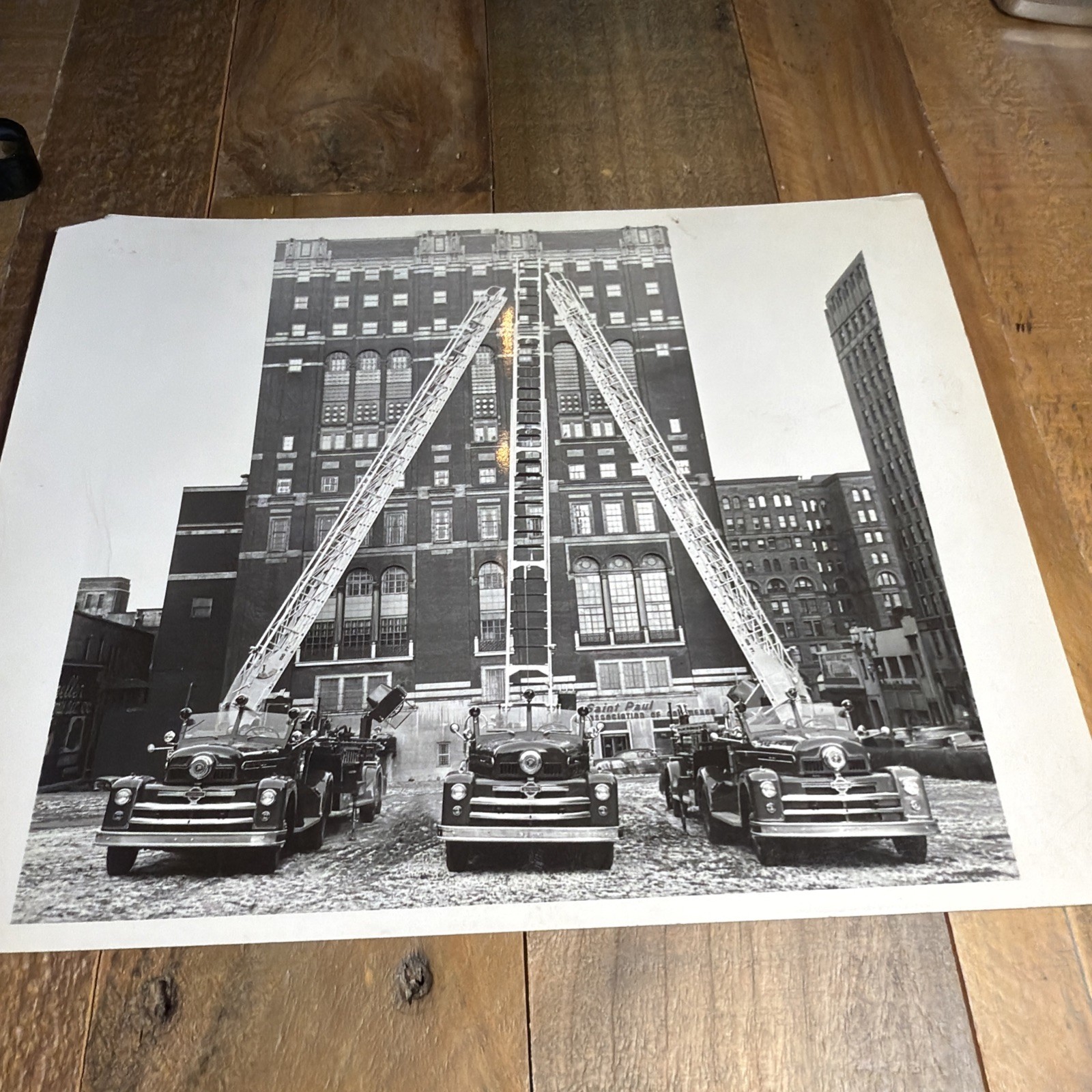 Vintage 1950s St Paul MN Fire Dept Silver Gelatin Photo