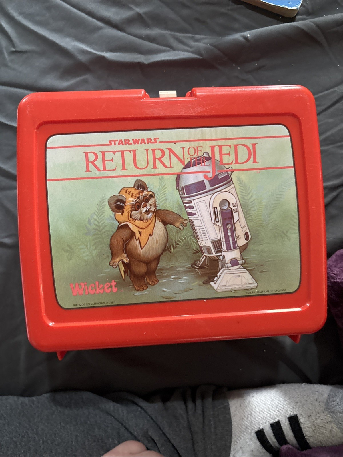 Vintage 80s Thermos Star Wars Return of the Jedi Wicket R2-D2 Plastic Lunchbox